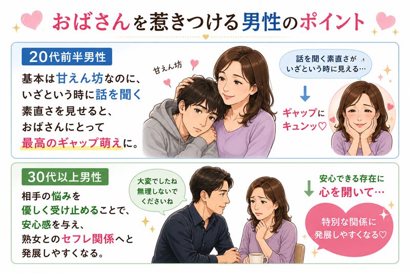 おばさんを惹きつける男性のポイント